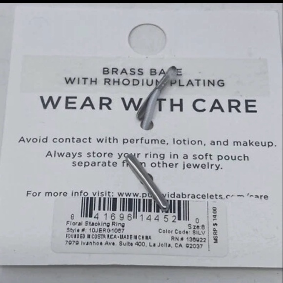 2 Pura Vida Rings Half Sun- Moonstone & Floral Size 7 or Size 8 NEW with Tags - Picture 4 of 8